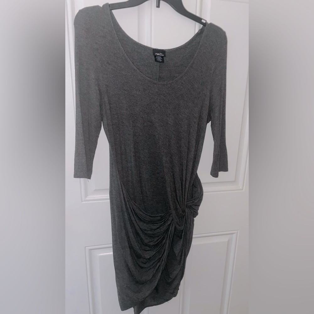 Gray knee length dress